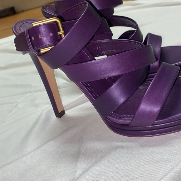 Yves Saint Laurent High Heel purple gold - Picture 4 of 10